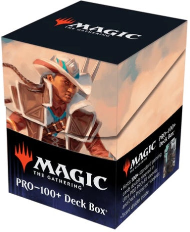 Ultra Pro Outlaws of Thunder Junction Annie Flash, The Veteran Key Art 100+ Deck Box® for Magic: The Gathering