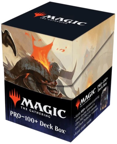 Ultra Pro Outlaws of Thunder Junction Rakdos, the Muscle Key Art 100+ Deck Box® for Magic: The Gathering
