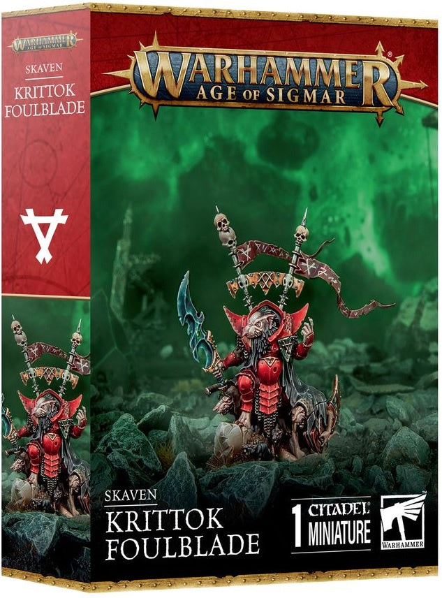 Figurine Warhammer Age Of Sigmar - Krittok Foulblade Skaven - Peinte Par Expert