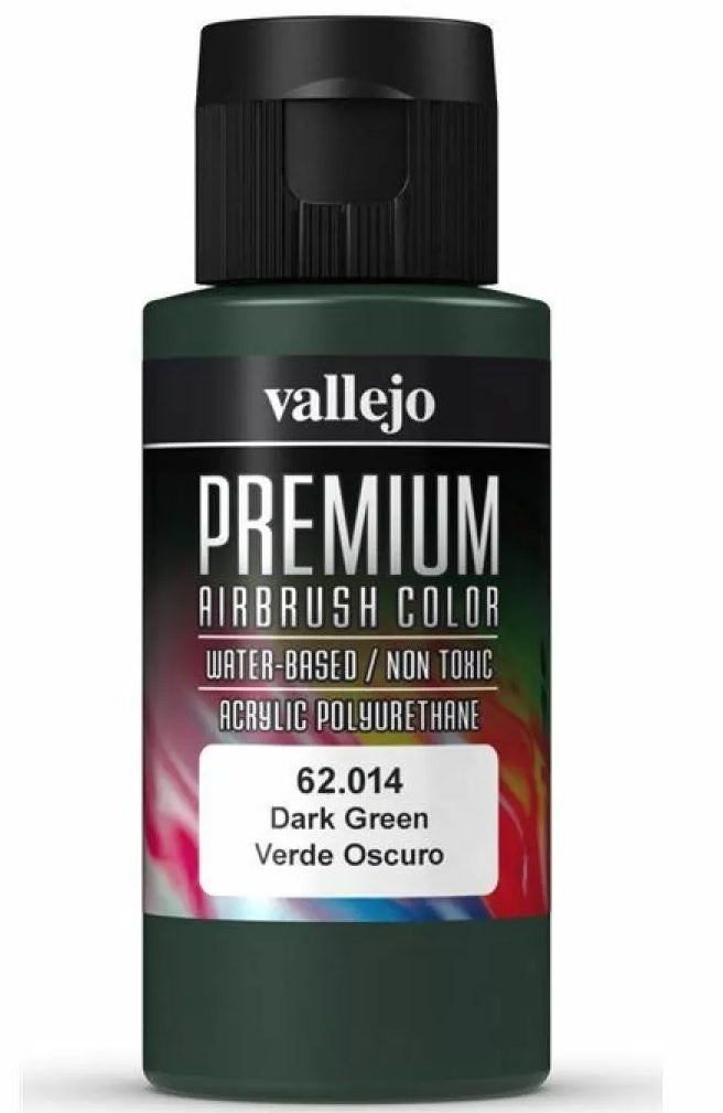 Vallejo PREMIUM Color 62047 Metallic Green – 60 Ml Airbrush- & Pinselfarbe Auf Wasserbasis