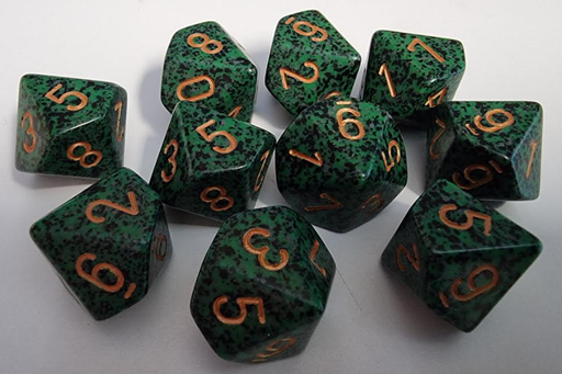 D10 Dice Speckled Golden Recon CHX25135