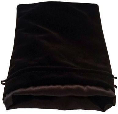 MDG Large Velvet Dice Bag with Black Satin Lining Black