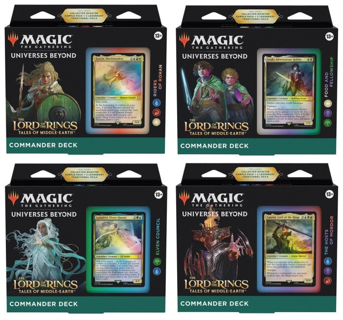 Magic the Gathering The Lord of the Rings Tales of Middle Earth Commander Deck Set of 4