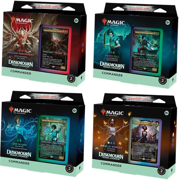 Magic the Gathering Duskmourn House of Horror Commander Deck Set of 4