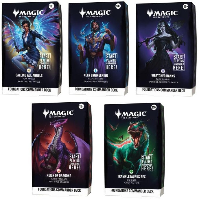 Magic the Gathering Foundations Commander Deck Set of 5 Pre Order