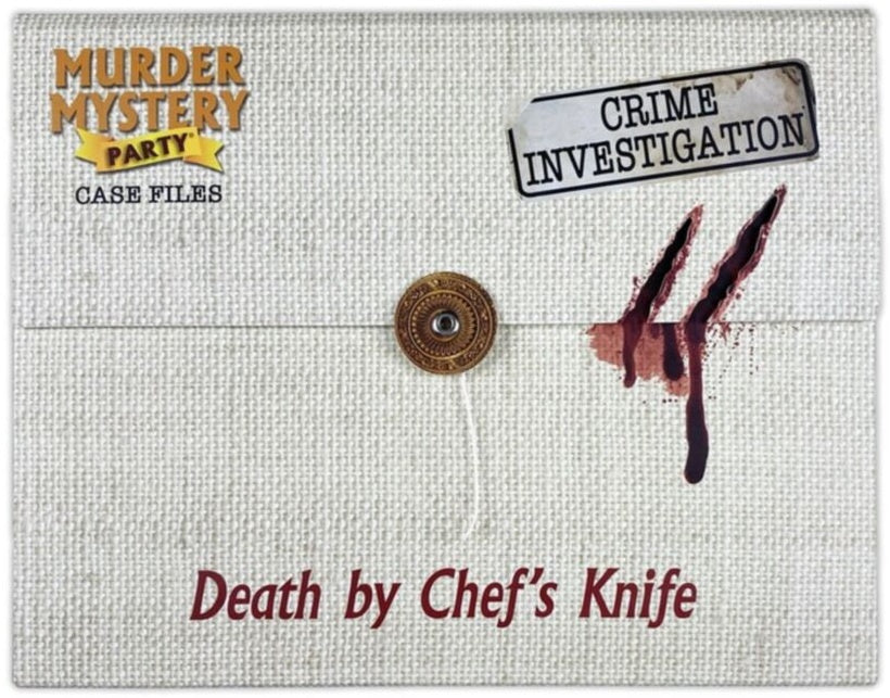 Murder Mystery Party Case File Death by Chef's Knife