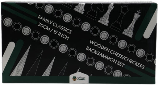 LPG Wooden Folding Chess/Checkers/Backgammon Set 30cm