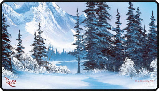 Ultra Pro Bob Ross Winter Paradise Black Stitched Playmat