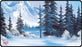 Ultra Pro Bob Ross Winter Paradise Black Stitched Playmat
