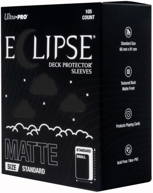 Ultra Pro Eclipse Matte Standard DECK PROTECTOR Sleeves Jet Black 105ct