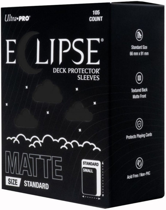 Ultra Pro Eclipse Matte Standard DECK PROTECTOR Sleeves Jet Black 105ct