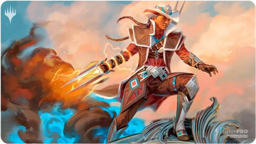 Ultra Pro Outlaws of Thunder Junction Annie Flash, The Veteran Standard Gaming Playmat Key Art for Magic: The Gathering