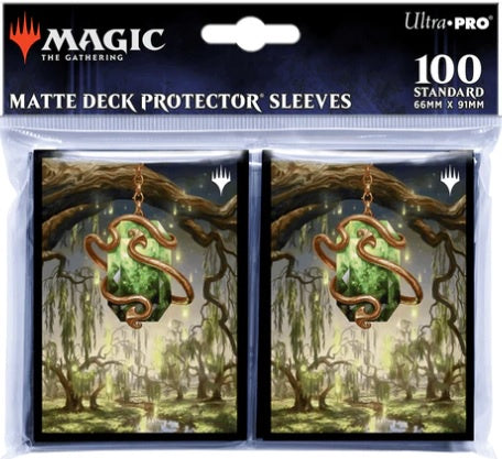 Ultra Pro Modern Horizons 3 Emerald Medallion Deck Protector Sleeves (100ct) for Magic: The Gathering