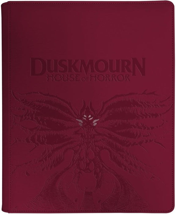 Ultra Pro Duskmourn Creepy Leather-Bound Set Symbol 9-Pocket Premium Zippered PRO-Binder for Magic: The Gathering