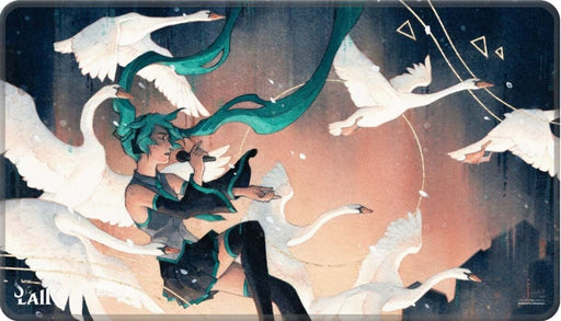 Hatsune Miku Stitched Edge Playmat Winter Swan Song MtG