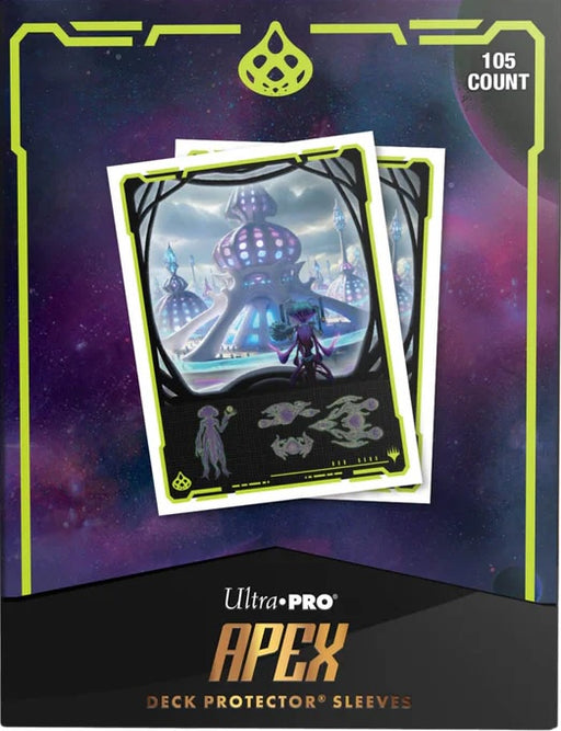 Ultra Pro Edge of Eternities Uthros, Titanic Godcore 105ct APEX Deck Protector Sleeves for Magic: The Gathering