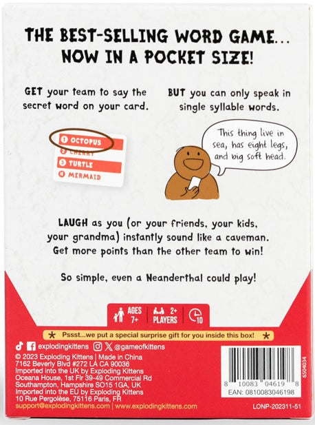 Grab & Game Poetry For Neanderthals (by Exploding Kittens)