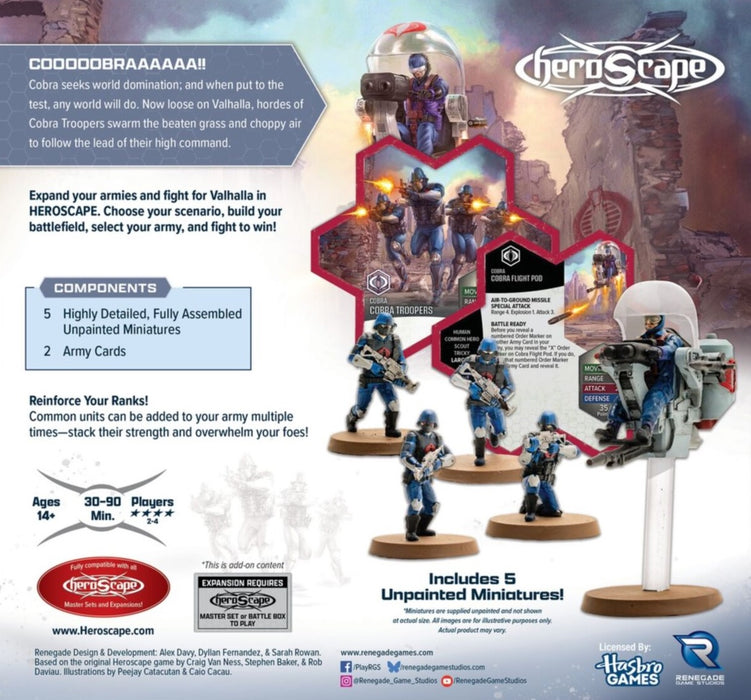 Heroscape G.I. Joe COBRA Troopers and COBRA Flight Pod Army Expansion