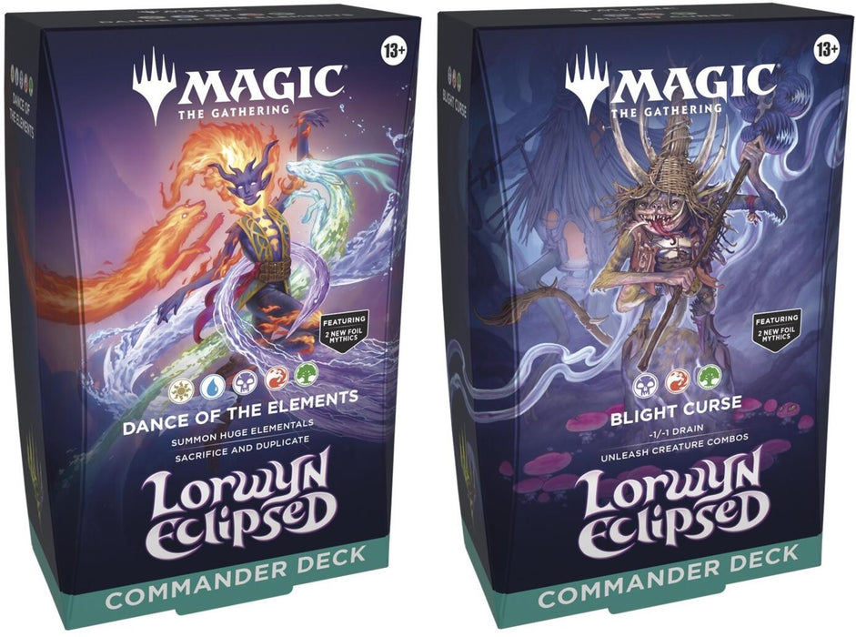 Magic the Gathering Lorwyn Eclipsed Commander Deck Set of 2 Pre Order