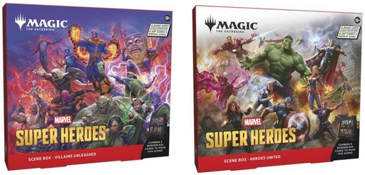 Magic the Gathering Marvel Super Heroes Scene Box Set of 2 Pre Order