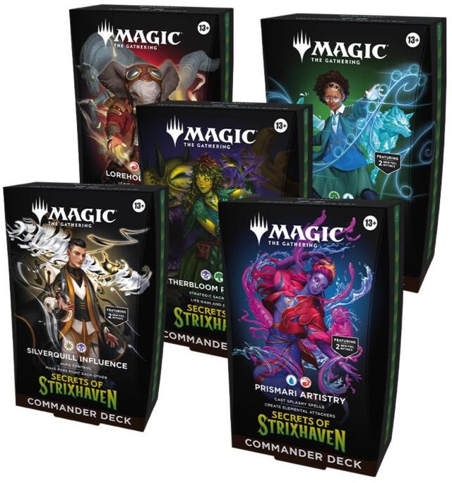 Magic the Gathering Secrets of Strixhaven Commander Deck Set of 5