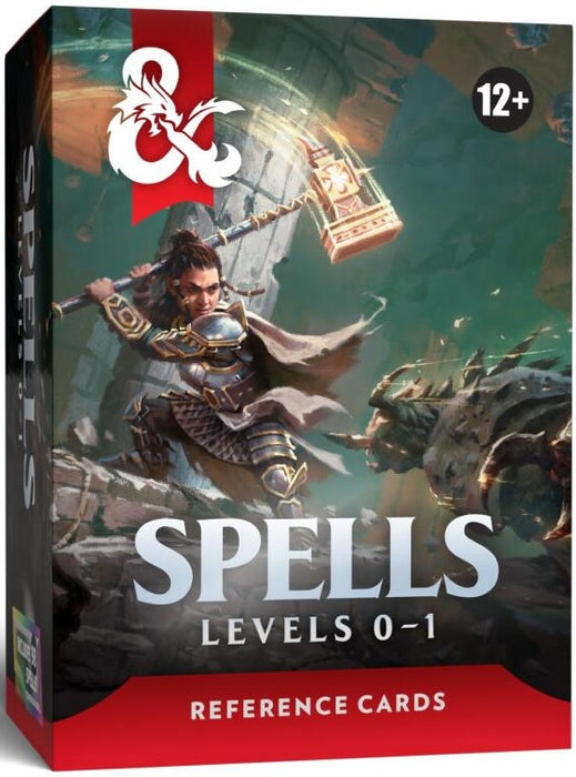 D&D Dungeons & Dragons Reference Cards Spells Levels 0-1