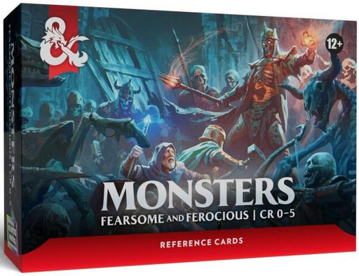D&D Dungeons & Dragons Reference Cards Monsters Fearsome and Ferocious CR 0-5