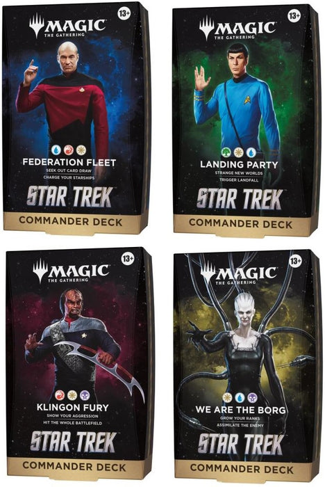 Magic The Gathering Star Trek Commander Deck Set of 4 Pre Order