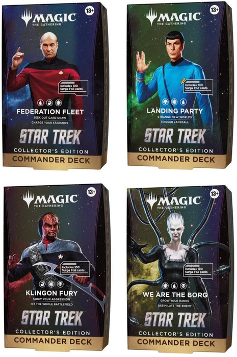 Magic the Gathering Star Trek Collector Commander Deck Set of 4 Pre Order