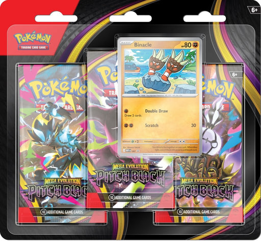 Pokémon TCG Mega Evolution Pitch Black Three Booster Blister