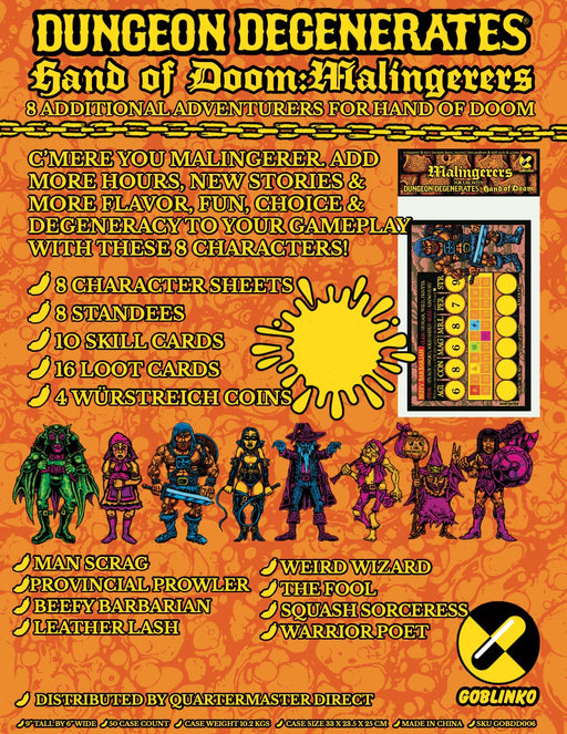 Dungeon Degenerates Hand of Doom Malingerers Expansion