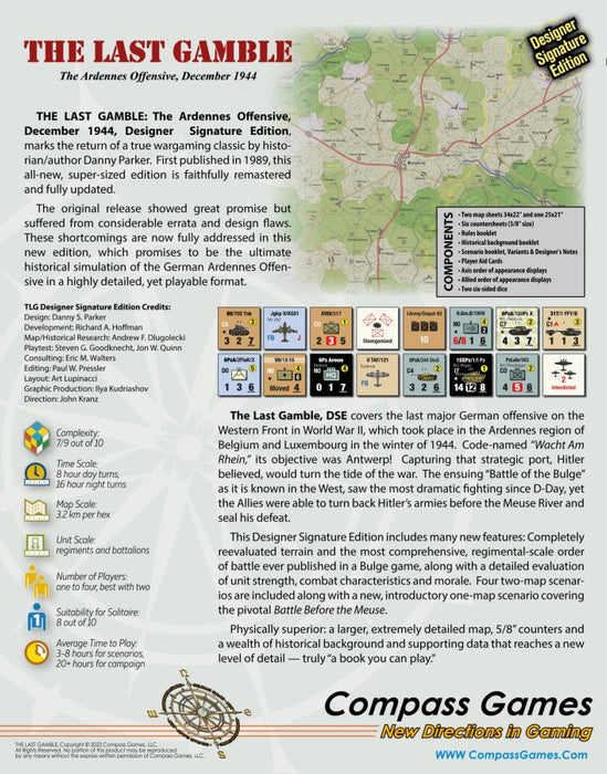 The Last Gamble The Ardennes Offensive December 1944 Designer Signature Edition