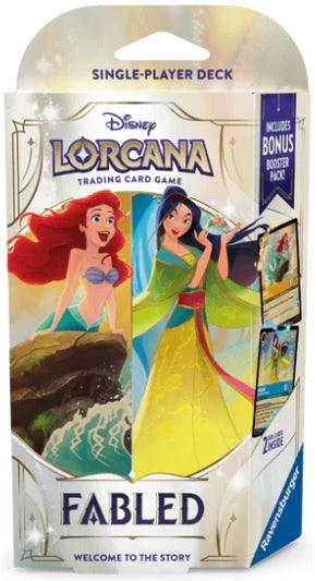 Disney Lorcana TCG Fabled Single Player Deck Ariel and Mulan
