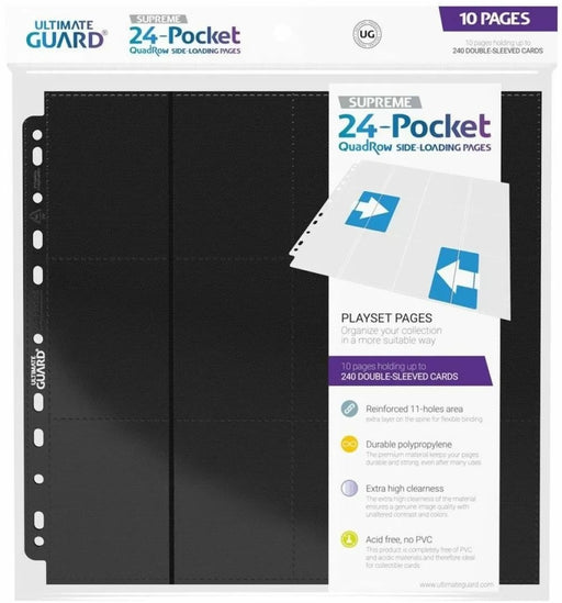 Ultimate Guard 24-Pocket QuadRow Pages Side-Loading (10) Black