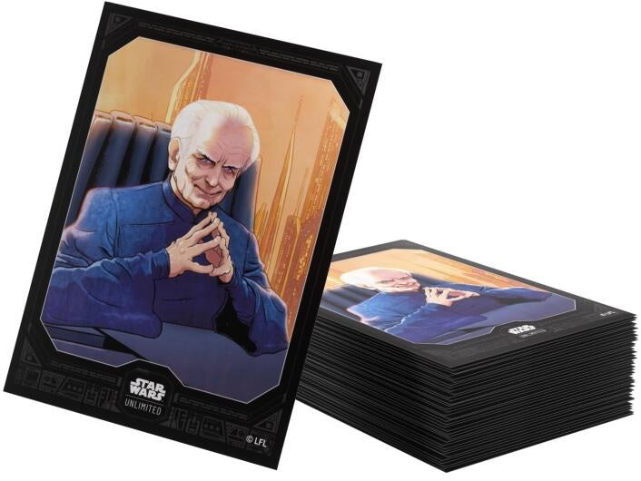 Gamegenic Star Wars Unlimited Premium Art Sleeves Chancellor Palpatine (66mm x 92mm)