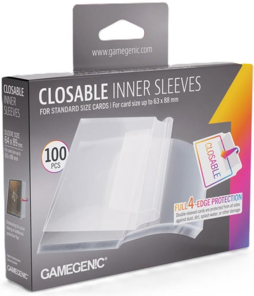 Gamegenic Closable Inner Card Sleeves (64mm x 89mm) (100 Sleeves Per Pack)