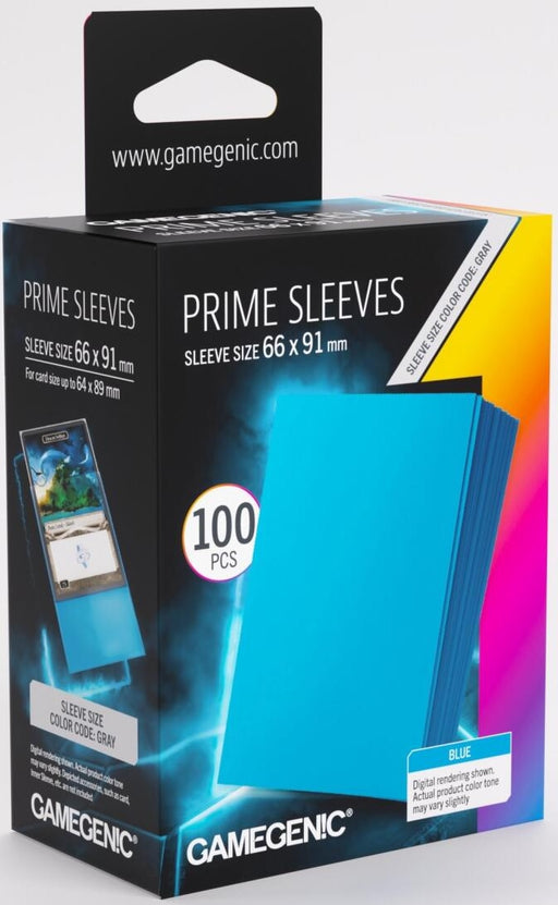 Gamegenic Prime Card Sleeves - Blue (66mm x 91mm) (100 Sleeves Per Pack)