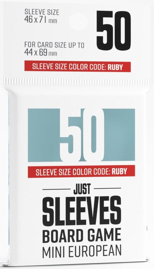 Gamegenic Just Sleeves Size Code RUBY Mini European Sized (44mm x 67mm) (50 Sleeves Per Pack)