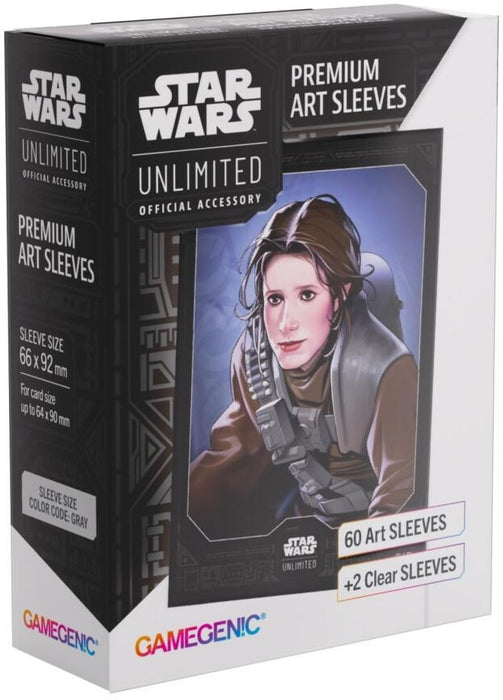 Gamegenic Star Wars Unlimited Premium Art Sleeves Leia Organa (66mm x 92mm) (62 Sleeves Per Pack)