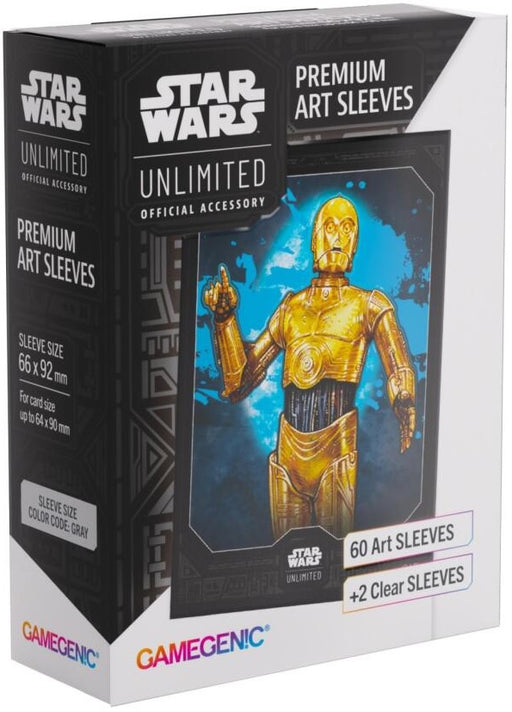 Gamegenic Star Wars Unlimited Premium Art Sleeves C-3PO (66mm x 92mm) (62 Sleeves Per Pack)