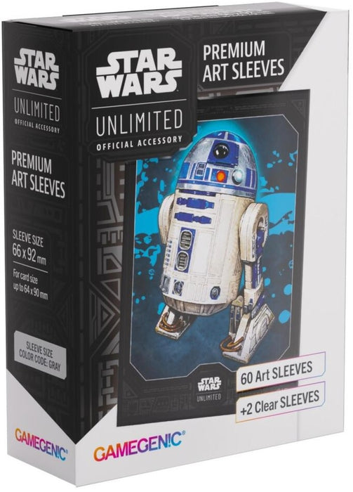 Gamegenic Star Wars Unlimited Premium Art Sleeves R2-D2 (66mm x 92mm) (62 Sleeves Per Pack)
