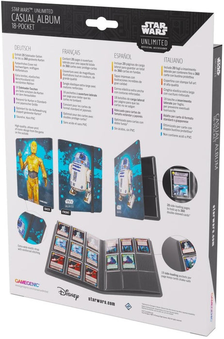 Gamegenic Star Wars Unlimited 18-Pocket Album C-3PO/R2-D2