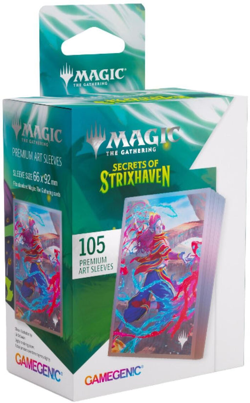 Gamegenic Magic The Gathering Secrets of Strixhaven Premium Art Sleeves Rootha, Mastering the Moment (66 x 92 mm) (105 Sleeves Per Pack)