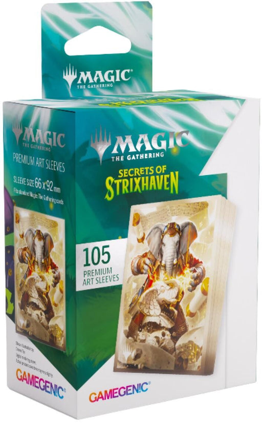 Gamegenic Magic The Gathering Secrets of Strixhaven Premium Art Sleeves Quintorius, History Chaser (66 x 92 mm) (105 Sleeves Per Pack)