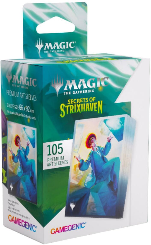 Gamegenic Magic The Gathering Secrets of Strixhaven Premium Art Sleeves Zimone, Infinite Analyst (66 x 92 mm) (105 Sleeves Per Pack)