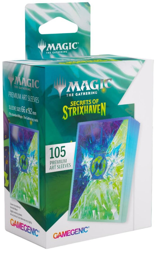 Gamegenic Magic The Gathering Secrets of Strixhaven Premium Art Sleeves Quandrix (66 x 92 mm) (105 Sleeves Per Pack)