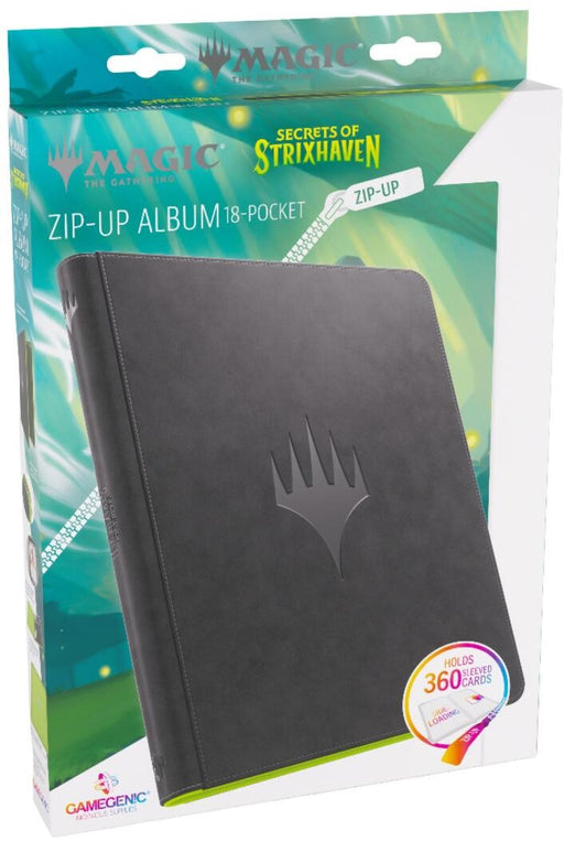 Gamegenic Magic The Gathering Secrets of Strixhaven Zip-Up Album 18-Pocket Black/Green