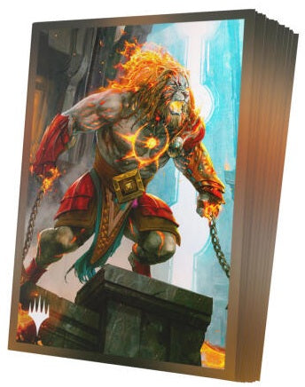 Gamegenic Magic The Gathering Reality Fracture Premium Art Sleeves - Ajani, Path of Vengeance (66 x 92 mm) (105 Sleeves Per Pack)