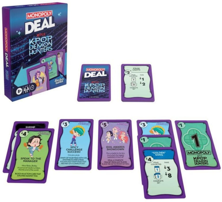 Monopoly Deal K-Pop Demon Hunters
