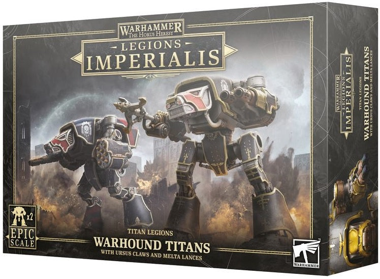 Warhammer The Horus Heresy Legions Imperialis Warhound Titans with Ursus Claws and Melta Lances Pre Order